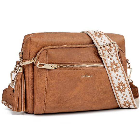 Crossbody Bag Leather Shoulder Handbags With Wide Strap Small o_o - Picture 1 of 6